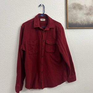 Taylor Stitch Deep 42 Red Shirt Flannel